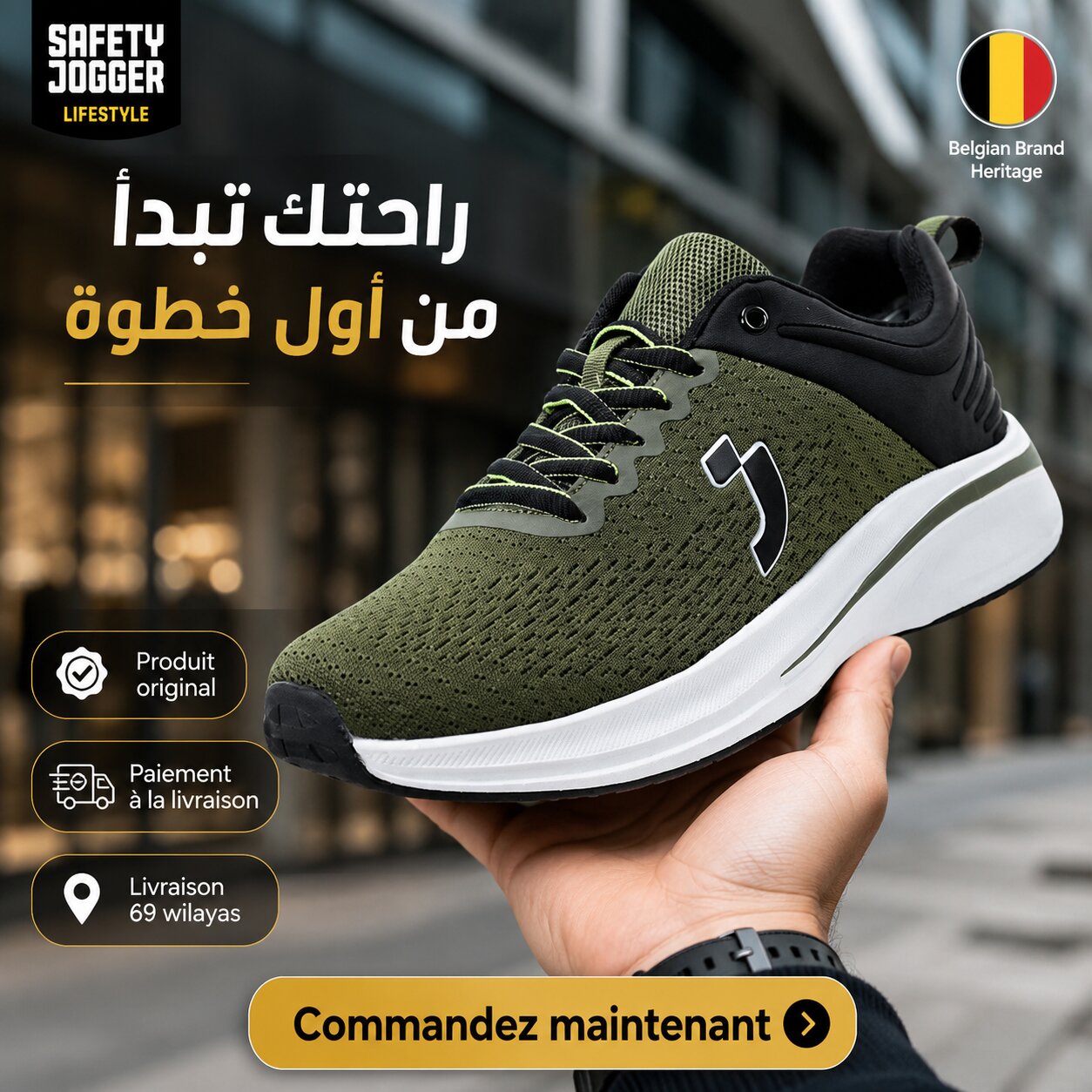 Safety Jogger Basket Homme - 593013-DRK-GRN