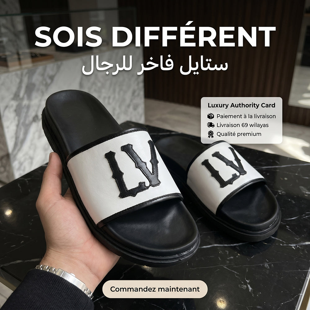 CLAQUETTS POUR HOMME - LV-01-BLANC