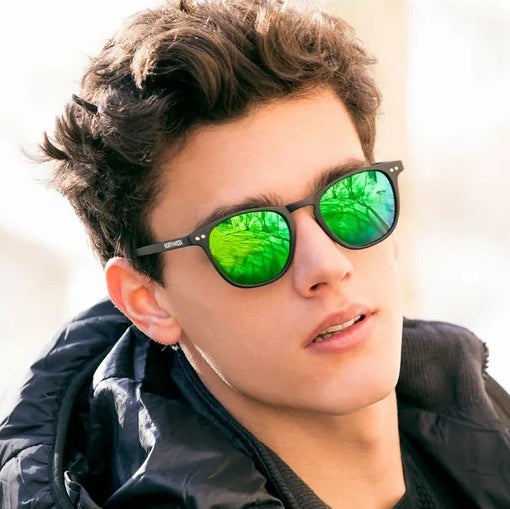 Northweek Wall Matte Black / Green Polarized Sunglasses - NDW100001