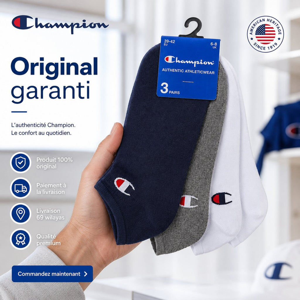 Champion 3-Pack Sneaker Socks Navy-White-Grey - U24560-BS501