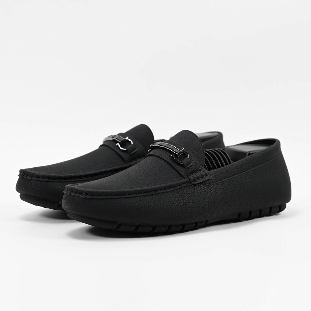 Massimo Mocassins Driving Loafers - 222-10A-BLACK