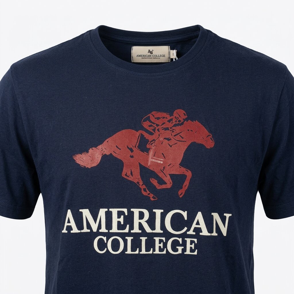 American College t-shirt pour Homme - TS260103-NAVY/BORD