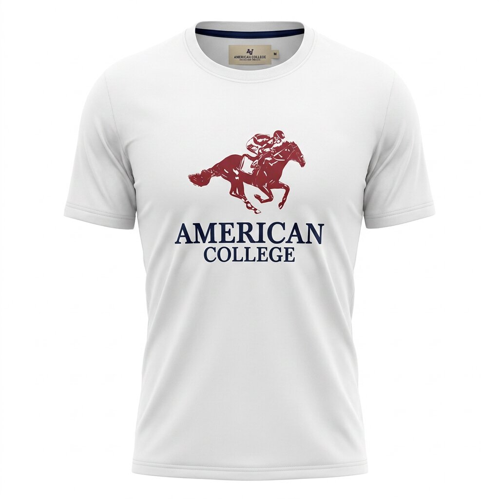 American College t-shirt pour Homme - TS260103-WHITE