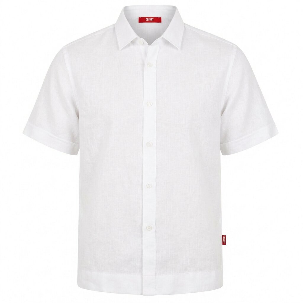 Départ Homme Chemise en Lin White - MZ139-G21-000738
