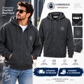 LUMBERJACK ZIP HOODIE - LBJ-00201-GRY