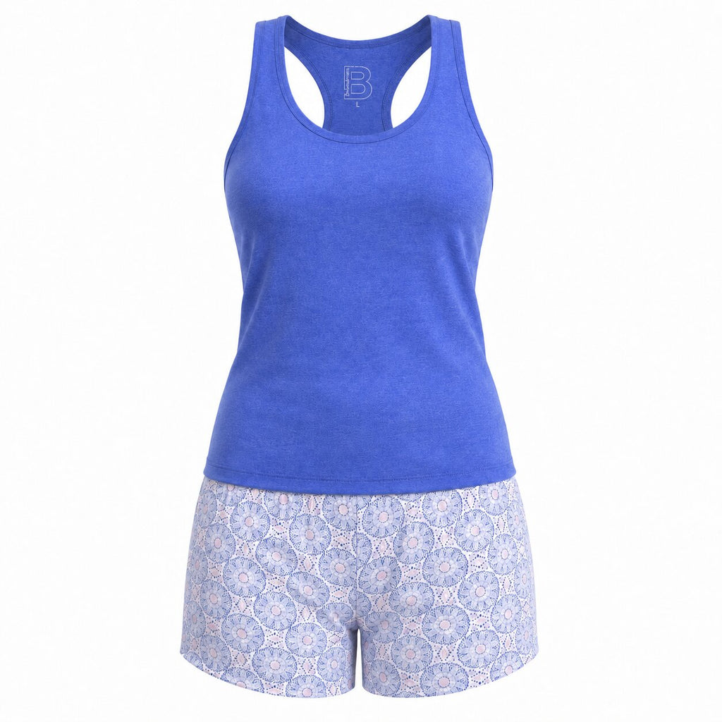 Pyjama d'Été Femme Bleu - 0400006770899