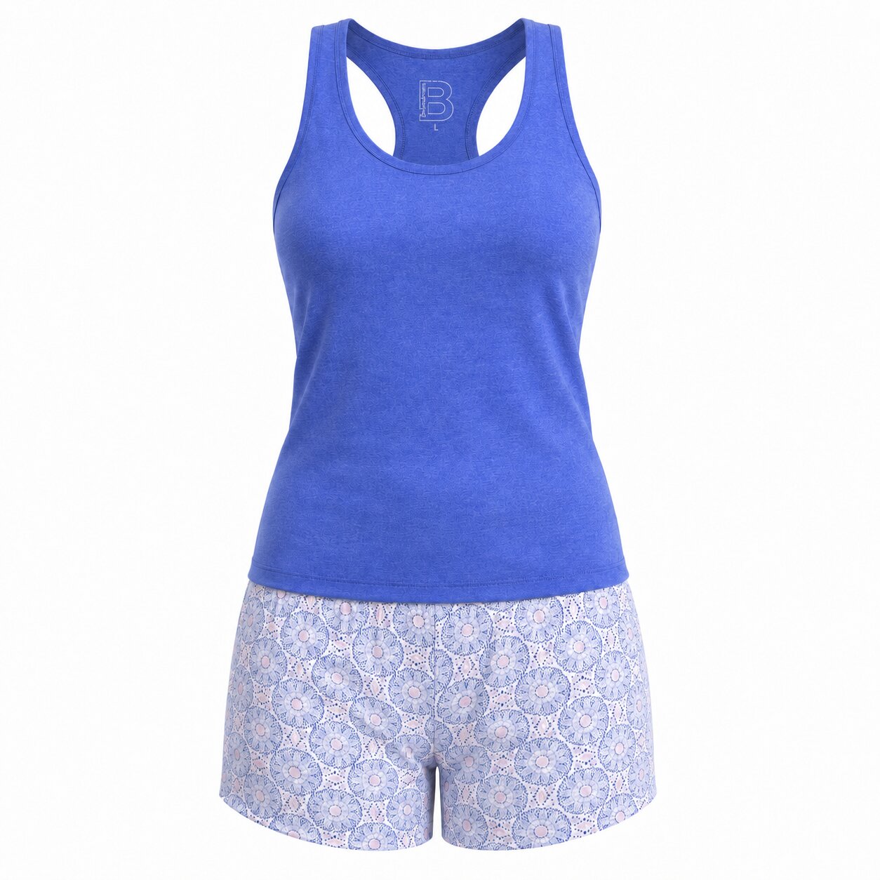 Pyjama d'Été Femme Bleu - 0400006770899