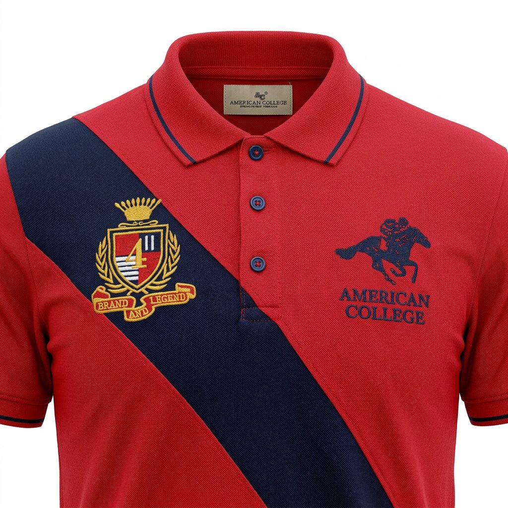 American College t-shirt pour Homme - PL250308C-RED
