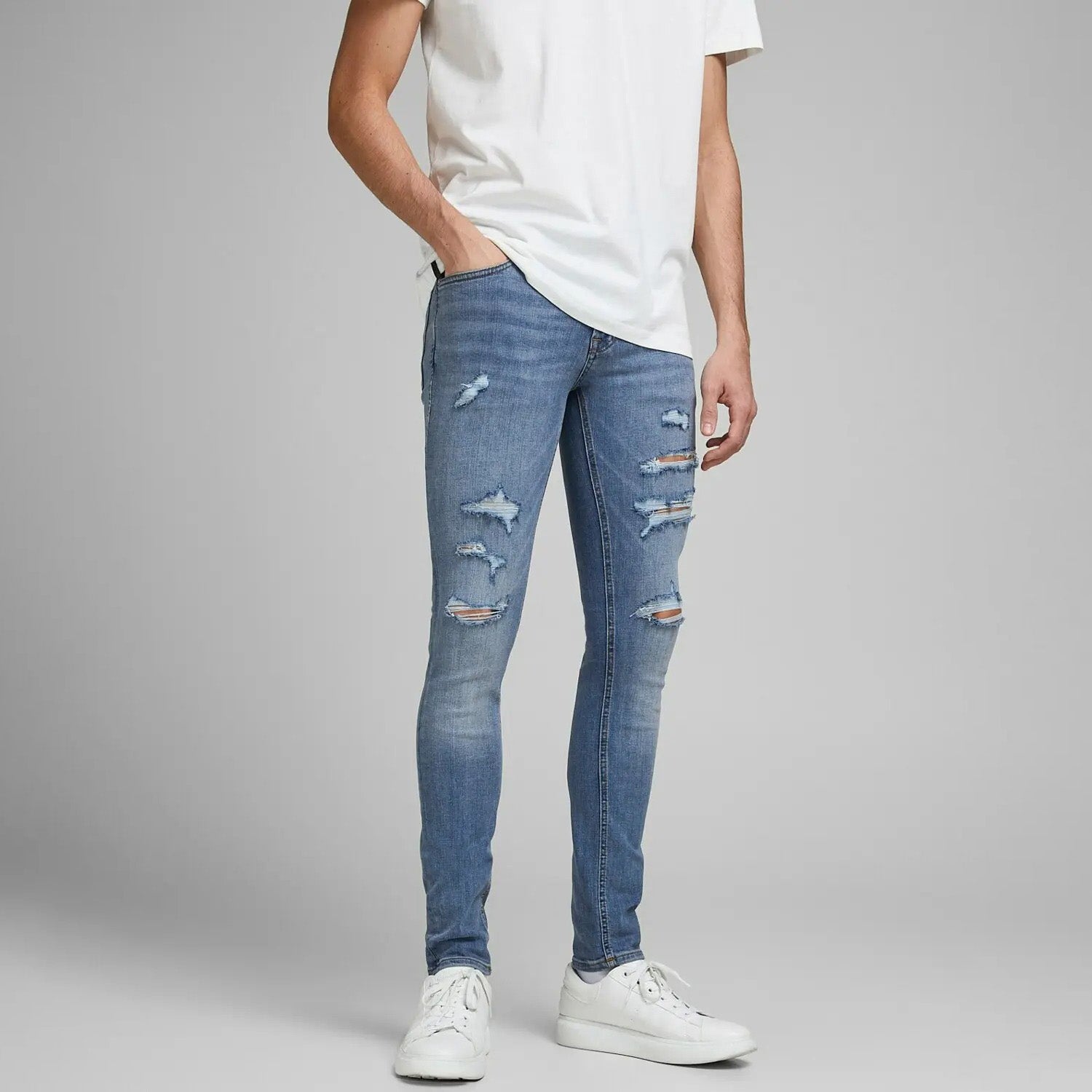 Jack & Jones Glenn Original Blue Denim Jeans - 12168958-BLUE