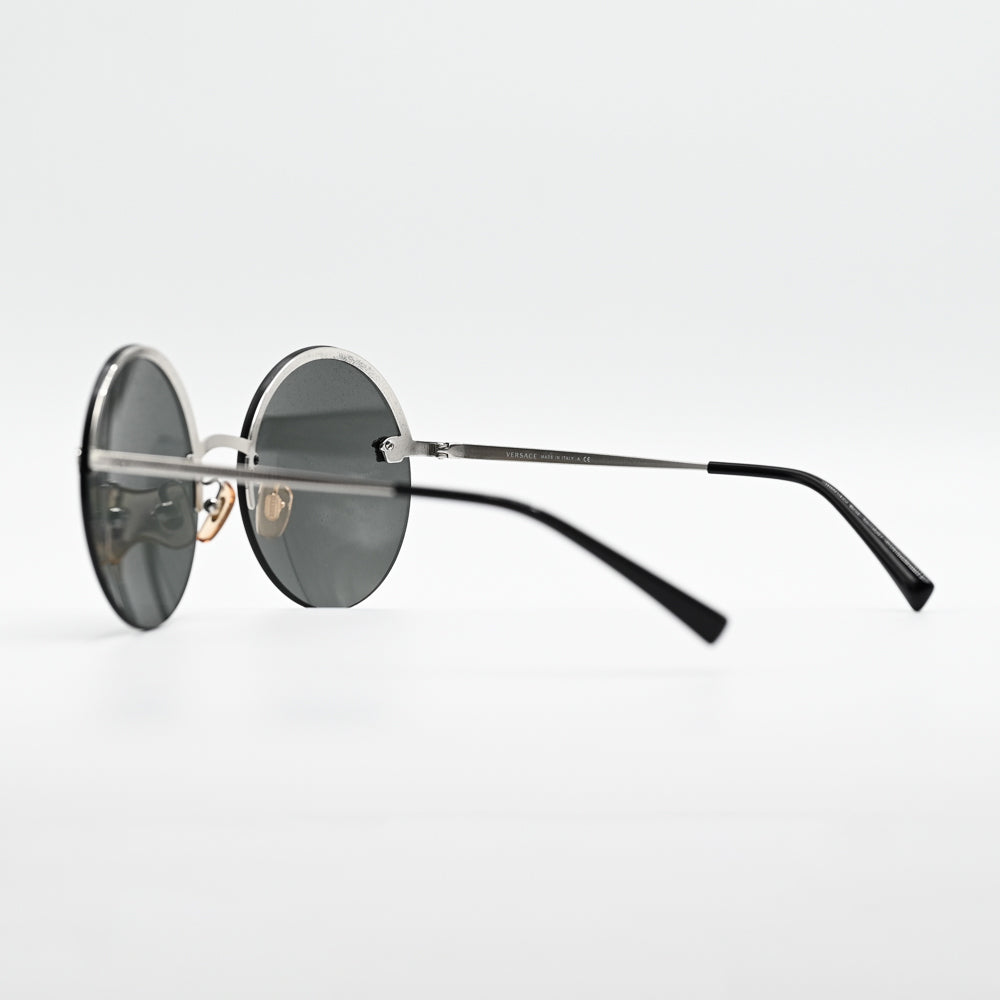 Versace Round Metal Sunglasses VE2176 - VE2176 1000/6G