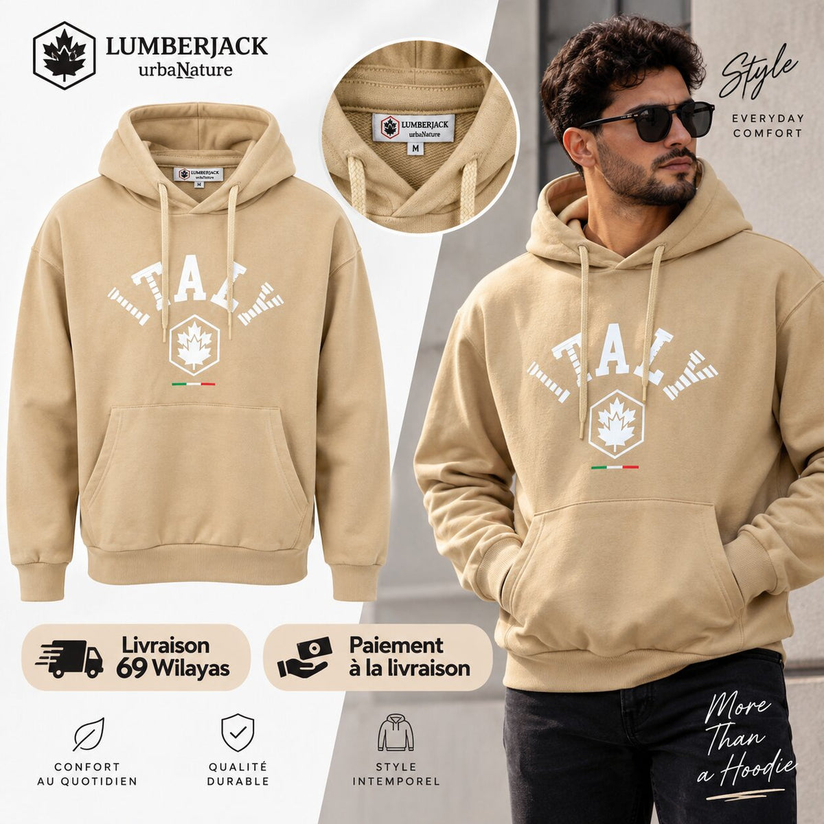 LUMBERJACK HOODIE - LBJ-00204-LBR