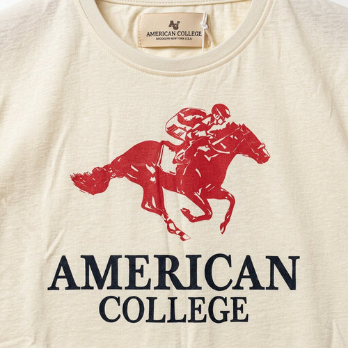 American College t-shirt pour Homme - TS260103-DK BEIGE