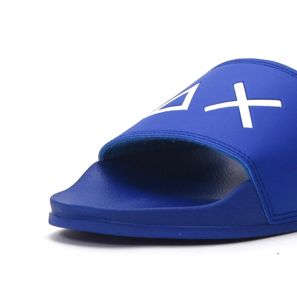SUN68 Logo Blue Slippers - X36110-58