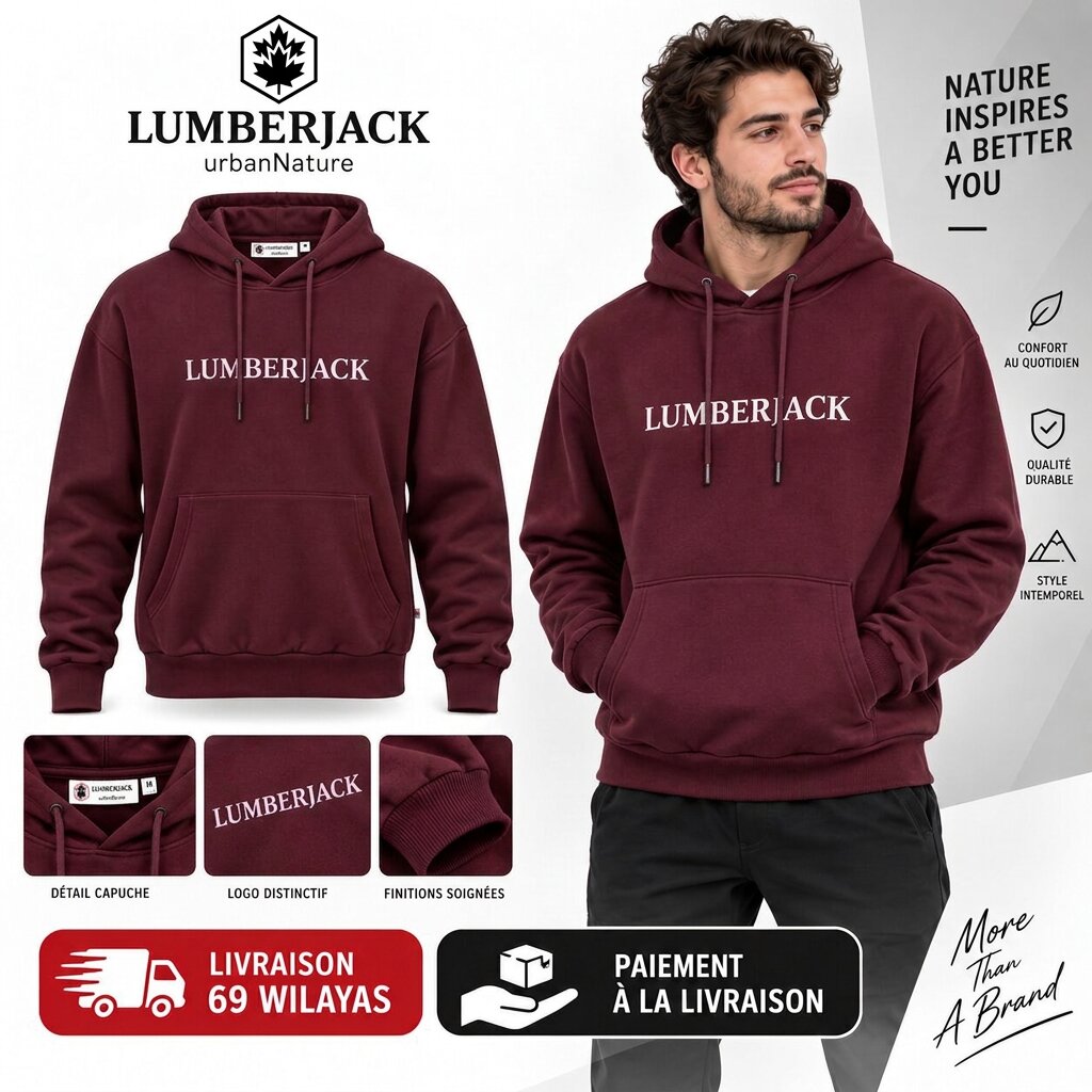 LUMBERJACK HOODIE - LBJ-00202-BGD