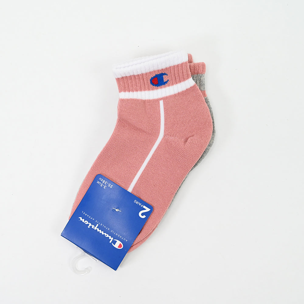 Champion 2-Pack Footie Socks Grey Melange - 804322-PS033