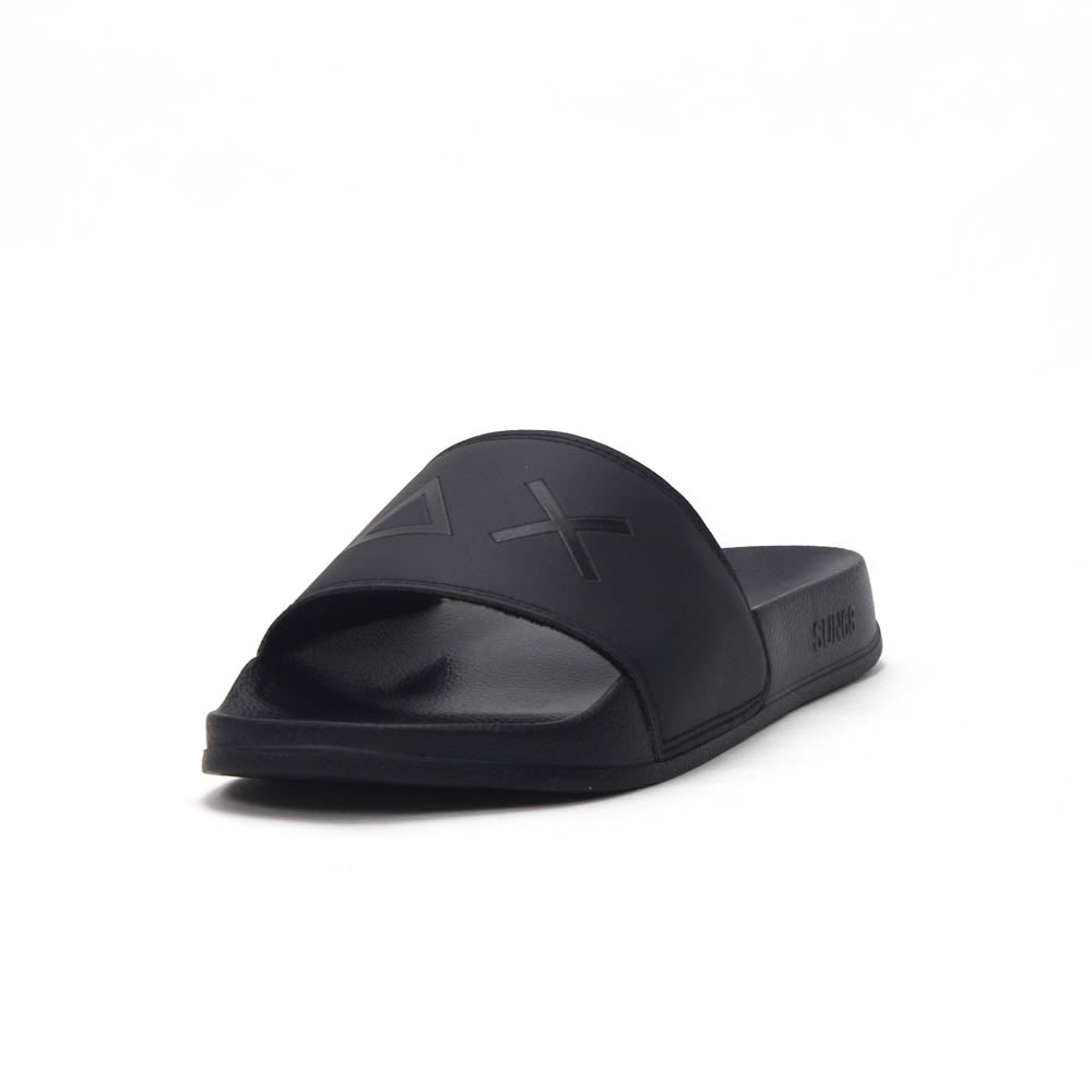 SUN68 Logo Black Slippers - X36110-11