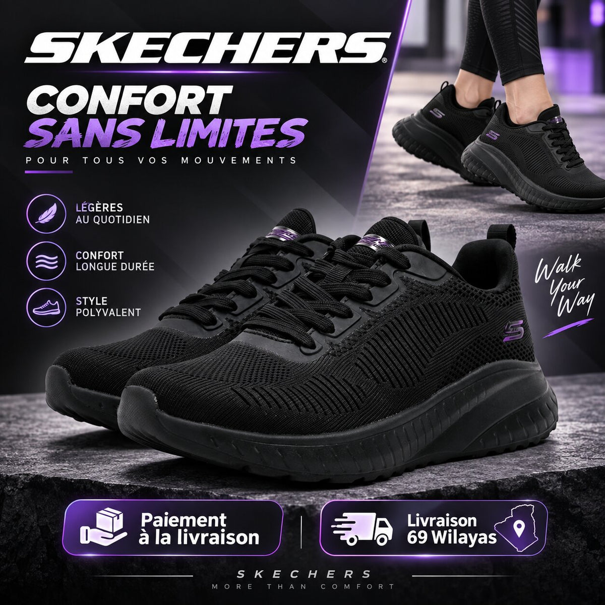 Skechers BOBS Squad Chaos Face Off Sneakers - 117209-BBK