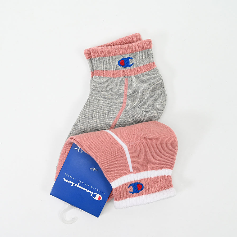 Champion 2-Pack Footie Socks Grey Melange - 804322-PS033