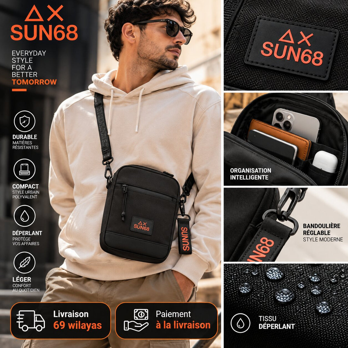 SUN68 Everyday Crossbody Bag - Y36102-11