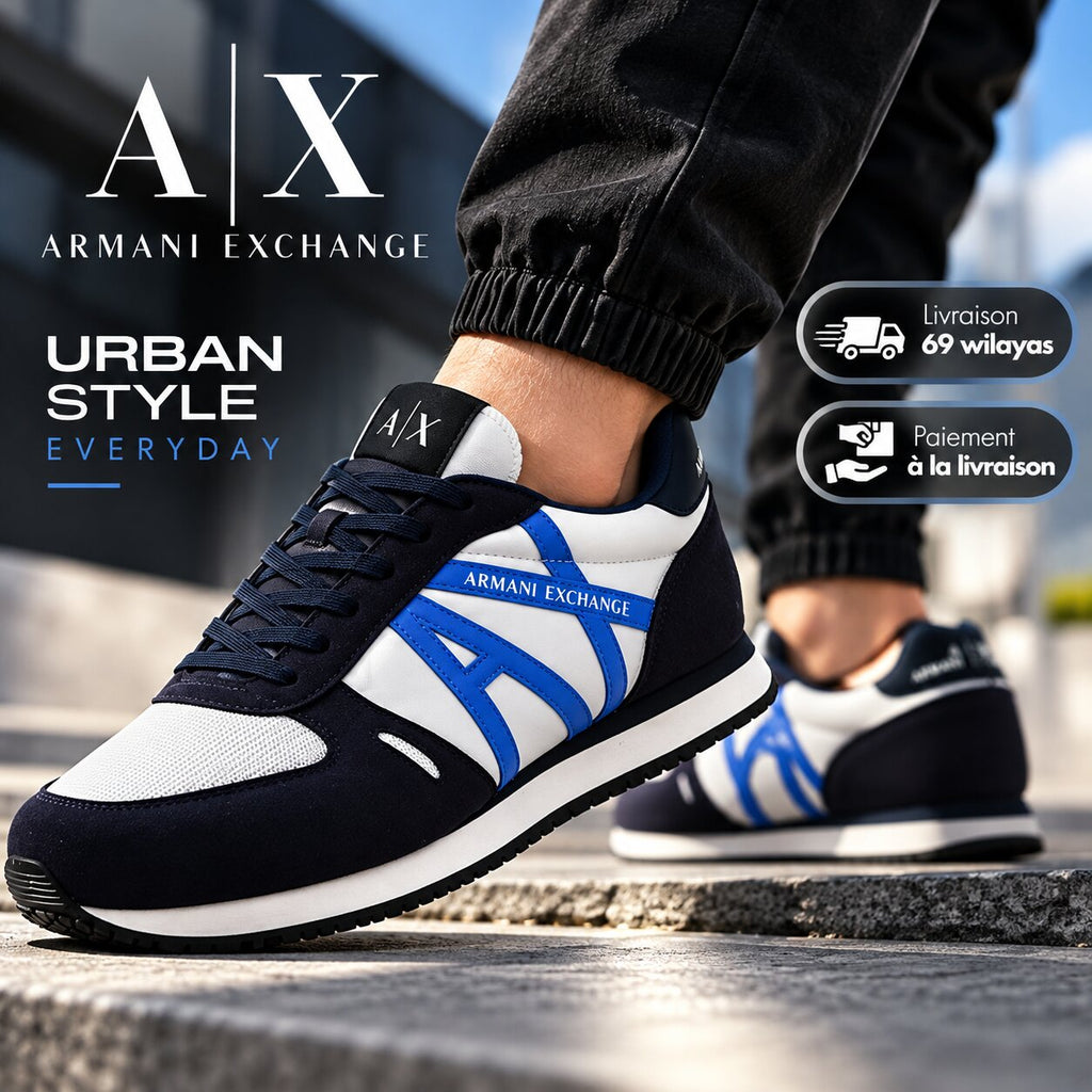 Armani Exchange Retro Running Sneakers - XUX017-XCC68-A7