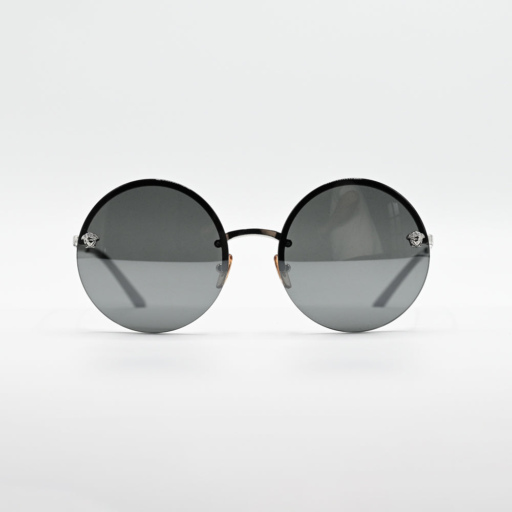 Versace Round Metal Sunglasses VE2176 - VE2176 1000/6G
