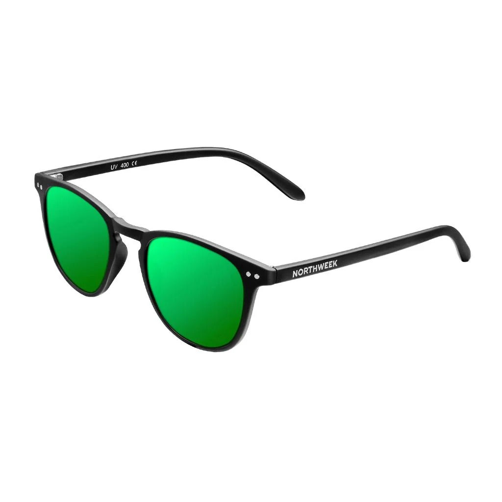 Northweek Wall Matte Black / Green Polarized Sunglasses - NDW100001