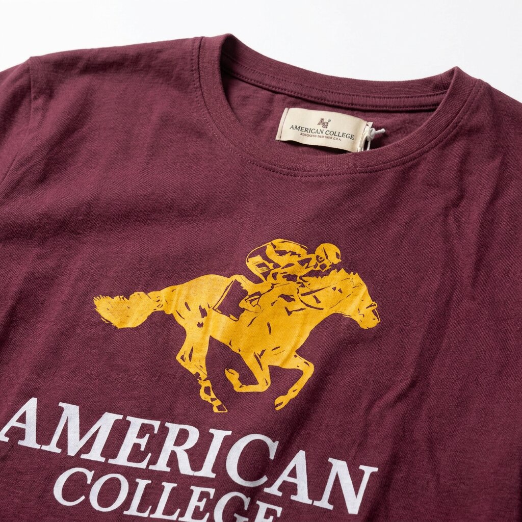 American College t-shirt pour Homme - TS260103-GRENAT
