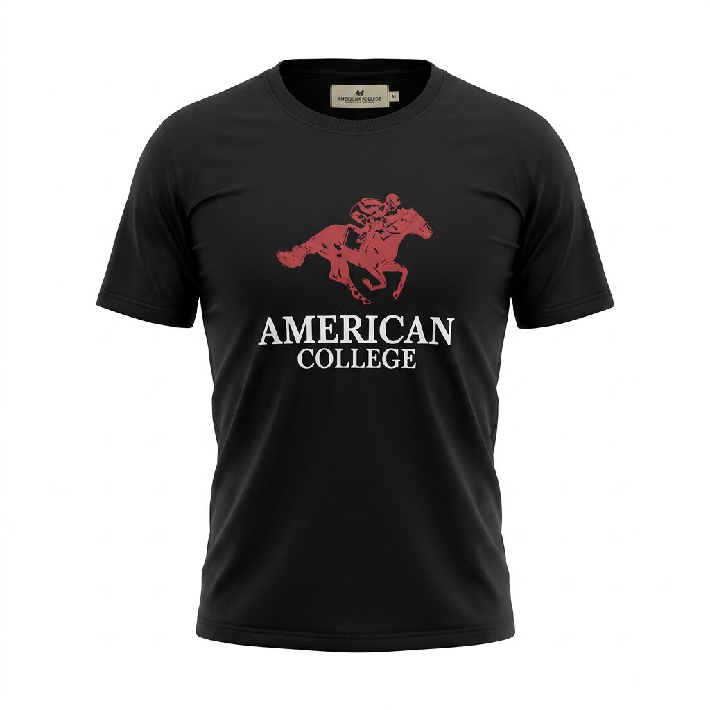 American College t-shirt pour Homme - TS260103-BLAK/BORD