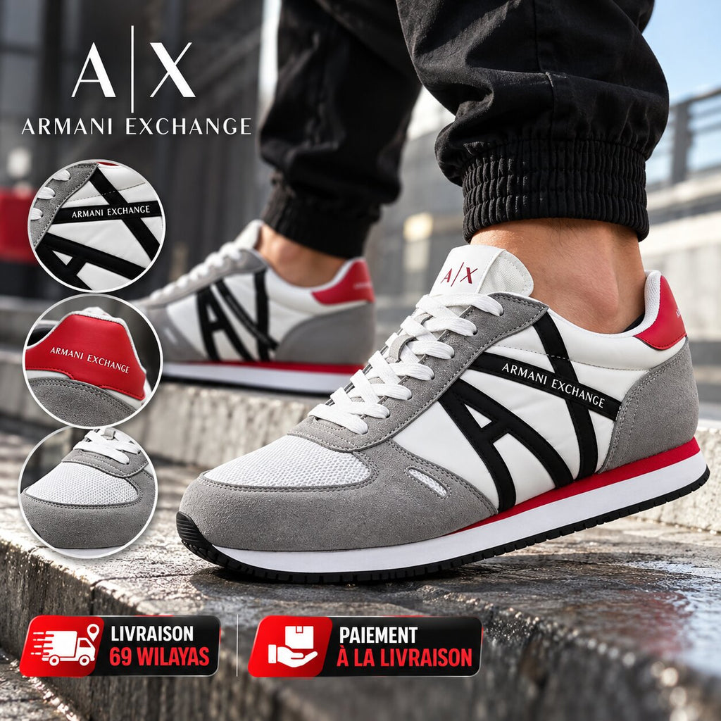 Armani Exchange Retro Running Sneakers - XUX017-XCC68-GR
