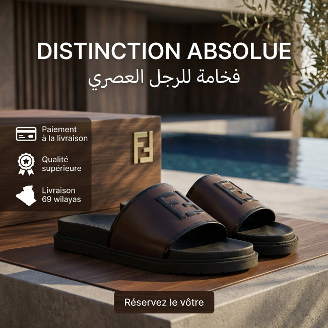 CLAQUETTES POUR HOMME - FF-02-MARRON