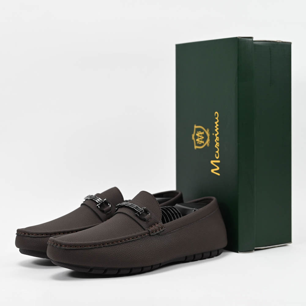 Massimo Mocassins Driving Loafers - 222-10A-BROWN