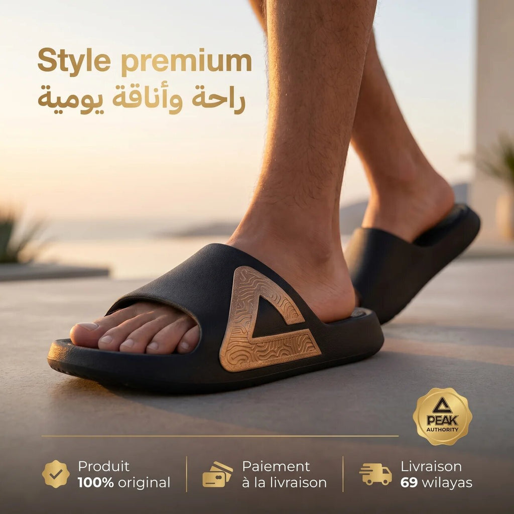 Peak Taichi Slippers Black Gold