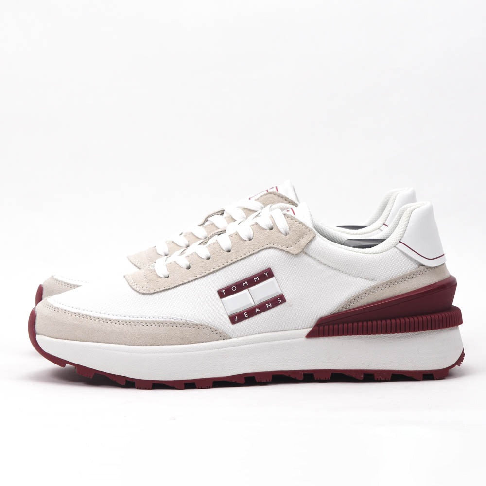 TOMMY HILFIGER BASKETS TOMMY JEANS TJW TECH RUNNER HOMME BLANC - ENOENO-WHITE
