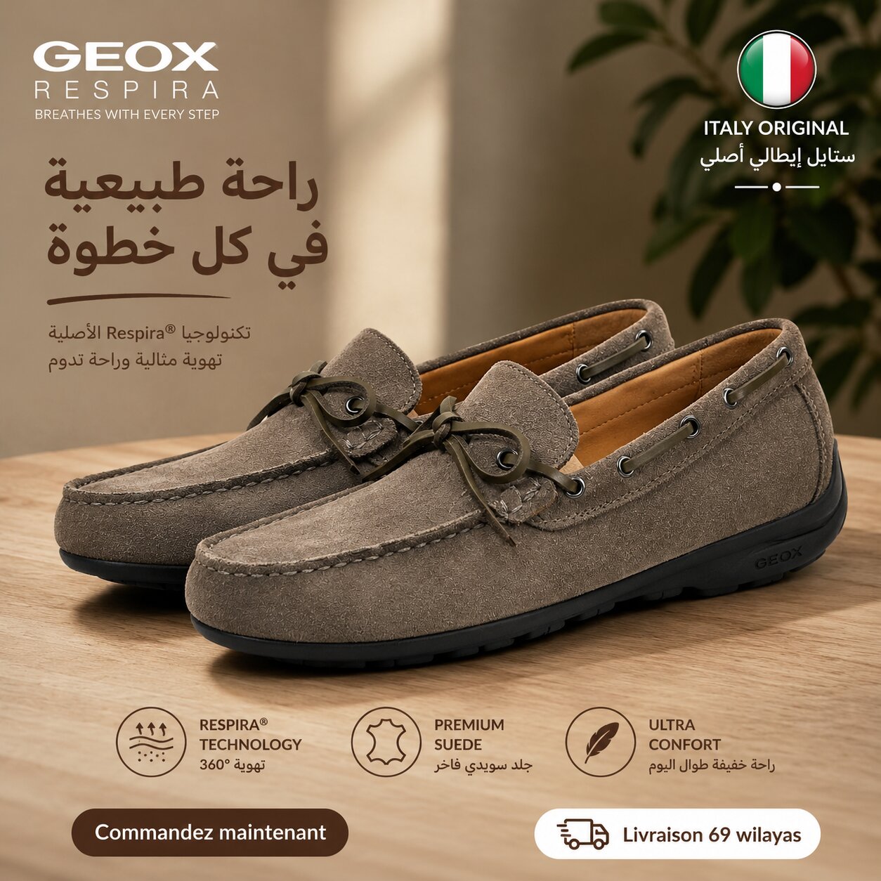 Geox Homme Mocassins - U55HYB00022-C1018