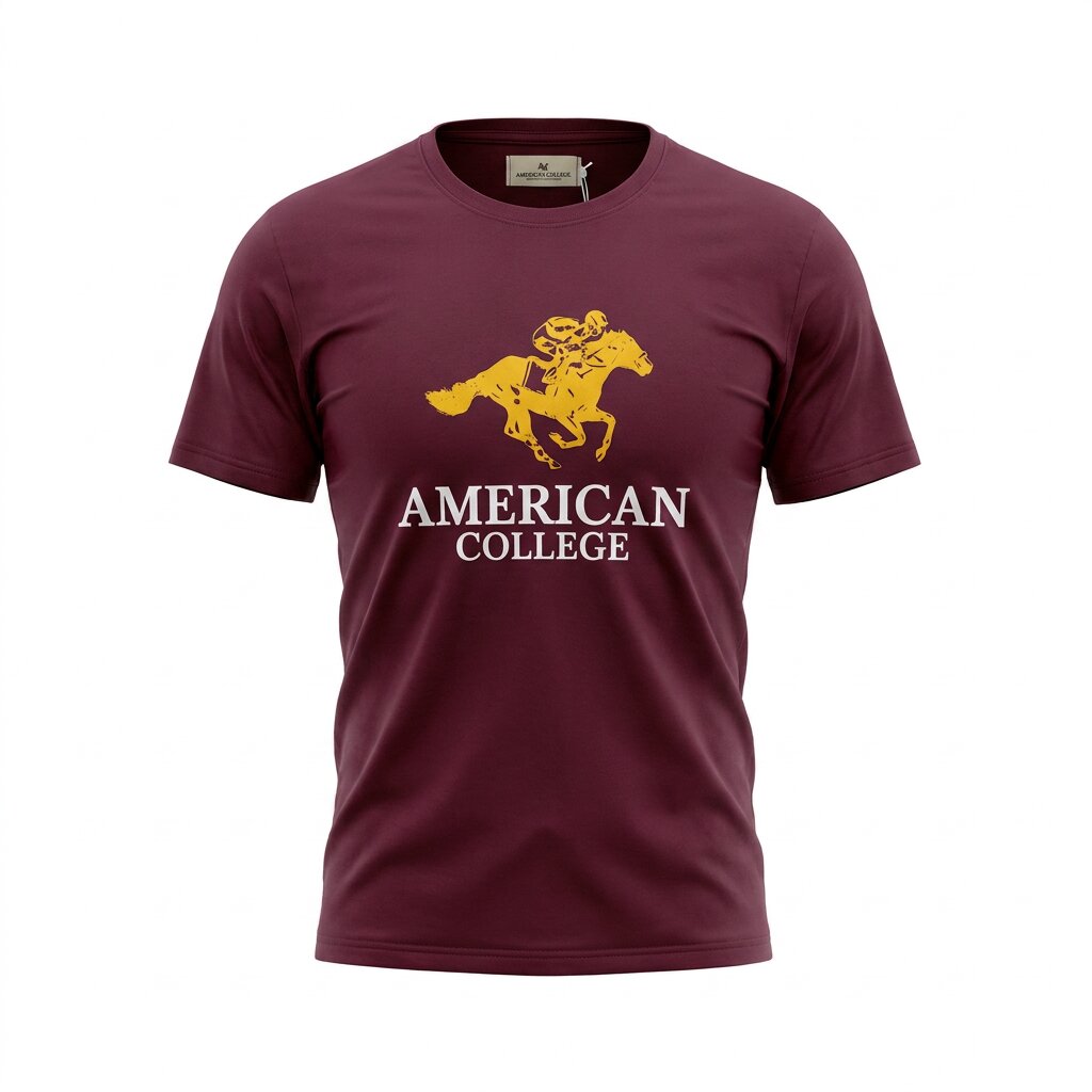 American College t-shirt pour Homme - TS260103-GRENAT